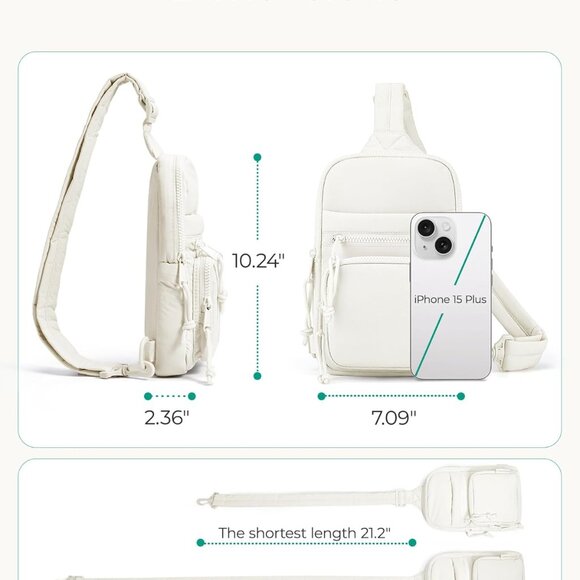 Crossbody Sling Bags for Women, Small Crossbody Purse Fanny Packs with Adjustabl - Picture 3 of 6